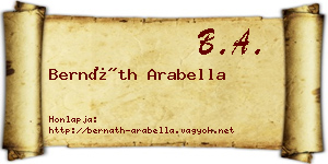 Bernáth Arabella névjegykártya